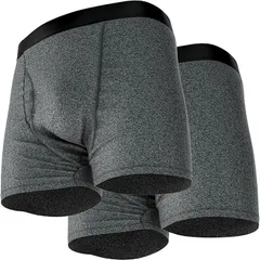 Sereni 皮膚科医監修 失禁パンツ男性用 60ml対応 ボクサーパンツ 尿漏れ 尿漏れ防止 吸水 防水 消臭 抗菌 自然なシルエット セレーニ 2枚セット(チャコール,  XL)