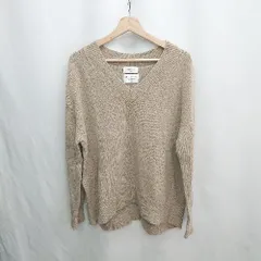 ◇ ⊇ OPAQUE.CLIP オペークドットクリップ 長袖 Vネックニット サイズLL ブラウン系 レディース E  【1412260004886】