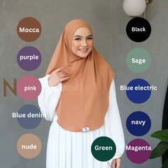 Arumi Hijab Non Pad Style New Hijab Veil Instant Tudung Instant Indonesia Style ヒジャブ 正装 ムスリム イスラム教 イスラーム 宗教 民族衣装 シンプル おしゃれ