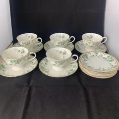 【NARUMI】ナルミ 葡萄柄 カップ&ソーサー ケーキ皿　5客セット