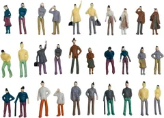 ルナリ 情景コレクション 1:75 模型人形 30個セット ランダム 情景小物 人間 ジオラマ用品 フィギュア 鉄道模型( マルチカラー)