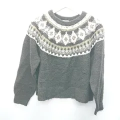 ◇ earth music&ecology 長袖 ニット サイズF ブラック レディース E  【1407180040014】