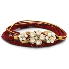 帯締め 飾り紐 振袖用 長尺 Ｌサイズ 正絹 成人式 赤 金 パール ビーズ 丸組紐 日本製 フォーマル セミフォーマル 礼装 結婚式 No.10-6827