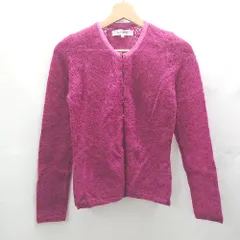 ◇ ⊇ LAUTREAMONT ロートレアモン モヘア混 長袖 カーディガン サイズ2 パープル レディース E  【1502180064197】