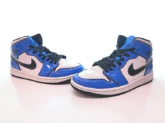 ナイキ NIKE 20年製 AIR JORDAN 1 MID SE SIGNAL BLUE エア ジョーダン ミッド シグナル ブルー AJ1 青 白 DD6834-402 メンズ靴 スニーカー ブルー 26.5cm 104-shoes106