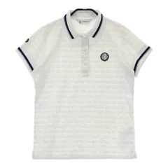 サイズ：M AND PER SE アンパスィ  半袖ポロシャツ ロゴ 総柄 ホワイト系 [240101488114] ゴルフウェア レディース ストスト