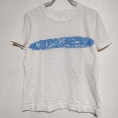 45R/45rpm コットン 半袖Ｔシャツ カットソー ホワイト ブルー レディース フォーティーファイブアールピーエム【中古】4-0812S∞