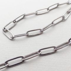 ＊1m切り売り＊ ステンレスチェーン ペーパークリップチェーン 3.5mm幅 アズキチェーン ch024