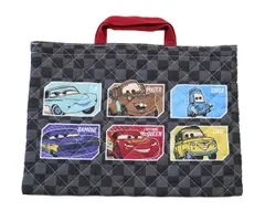 ディズニー カーズ キルトチャームバッグ キルトレッスンバッグ 2025 トートバッグ Cars Disney ディズニーグッズ 約41cm×30cm D7288BK-8 学童