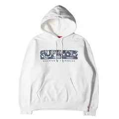 Supreme シュプリーム パーカー サイズ:S 21SS デニムパッチロゴ スウェットパーカー Denim Logo Hooded Sweatshirt ホワイト 白 トップス フーディー【メンズ】のサムネイル