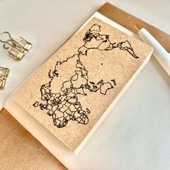 世界地図のはんこ　手帳はんこ　スケジュールスタンプ　旅行の記録
