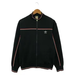 【中古】80s adidas トラックジャケット サイズ不明 M相当 ブラック ATS-192 デサント製 アディダス ヴィンテージ[19]