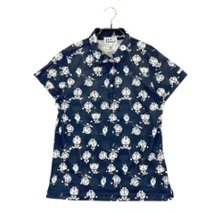 サイズ：1 JACK BUNNY ジャックバニー ×ドラえもん 半袖ポロシャツ 総柄 ネイビー系 [240101397493] ゴルフウェア レディース ストスト