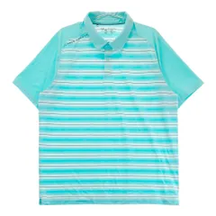 サイズ：2XL UNDER ARMOUR アンダーアーマー 1306112 半袖ポロシャツ ボーダー柄 グリーン系 [240101527110] ゴルフウェア メンズ ストスト