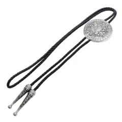 [Bowties.jp] マヤ カレンダー シルバー コイン ループタイ ネックレス ポーラータイ ポロタイ ボロタイ prt0242