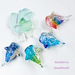 ジンベエザメ＊海レジンアート(4体セット)