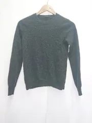 ◇ ⊇ UNIQLO ユニクロ 251-40871 長袖 エクストラファインメリノクルーネックセーター サイズM ダークグレー レディース E  【1507230006639】