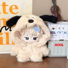 10cm 着せ替え ぬいぐるみ服 ぬい服 カバーオール もこもこ 犬 ぬい活 推し活 推しぬい 綿人形 棉花娃娃 ちびぬい服 ちびぐるみ コットンドール cotton doll-B5606