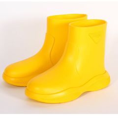 PRADA プラダ ラバーブーツ 黄色36(23〜23.5)レインブーツ - メルカリ