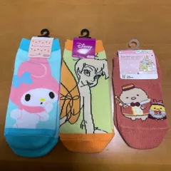 新品☆タグ付き　キャラックス　ディズニー&サンリオ　2足組　15 〜21cm＋すみっこぐらし15〜20cm 計3セット
