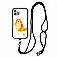 [iPhone11 Pro Max] iPhone15 i-coronケース スマホショルダー付 アニマル柄 動物 アイフォン 14 Plus 14 Pro 12 11 XR XS ショルダーストラップ 斜め掛け スマホケース ポメラニアン 犬 イヌ
