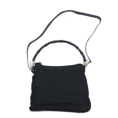 GUCCI イタリア製 2WAY バンブー ショルダーバッグ ハンドバック ブラック ナイロン 000・0509 002058