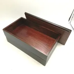 長角二段重　９．０　月香　重箱　お重　お節　弁当箱　木製　木箱　新品未使用