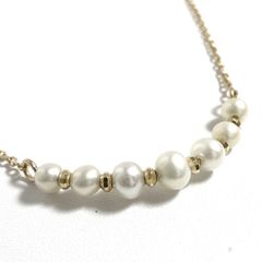18金 18k 刻印あり】パール5連ネックレス 真珠 - メルカリ