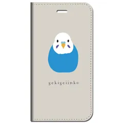 iPhone17 iPhone16  他 手帳型 ケース インコブルー ミックス ★ iPhone SE 8 13 12 他 iPhone各機種対応可能 スマホケース ★ 5s