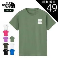 種類49：(K)ブラック/120 ザ・ノース・フェイス tシャツ キッズ 100 110 120 130 140 150 160半袖 ロゴT ベビー ジュニア   THE NORTH FACE NTJ32358 S/S Small SQUARE LOGO T 