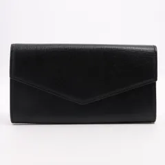未使用 オフホワイト ロゴ レザー 長財布 ロング ウォレット 人気 定番 かっこいい ブラック ブランド メンズ ENT 1030-E41【中古】のサムネイル