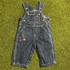 【希少】キッズ古着　carhartt カーハート　花柄刺繍ロゴ　デニムオーバーオール　3M