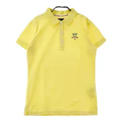 サイズ：L CALLAWAY キャロウェイ  半袖ポロシャツ 花刺繍  イエロー系 [240101387913]# ゴルフウェア レディース ストスト