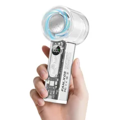 ハンディファン 冷却プレート搭載-20℃瞬間冷却・無段階100段＆段階調節対応・1台多役・2025新登場超高速暴風 大容量 長時間稼働 手持ち/卓上/手首掛け4way LED残量表示 軽量 小型 ミニファン 熱中症対策 暑さ対策 コンパクト 静音 ギフト …