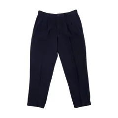 PAPAS パパス ツータック スラックスパンツ XL/ネイビー