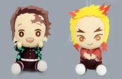 【中古】ぬいぐるみ 全2種セット でっかいぽふっとぬいぐるみ～竈門炭治郎・煉獄杏寿郎(幼少)～ 「鬼滅の刃」