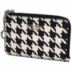 ケイトスペード アウトレット フラグメントケース カードケース コインケース 小銭入れ キーケース ブラック×ホワイト マルチ 千鳥格子柄 Kate Spade OUTLET K9154-001