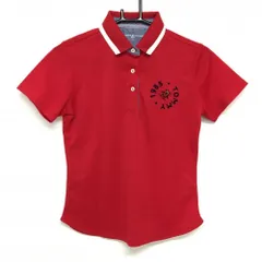 ★SALE価格★【超美品】トミーヒルフィガーゴルフ 半袖ポロシャツ レッド×白 てんとう虫刺しゅう レディース M ゴルフウェア Tommy Hilfiger Golf