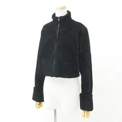 Gianni Versace ジャンニ・ヴェルサーチ ヴィンテージ ジャケット サイズ表記サイズ38（M相当） クロップド ベロア 刺繍 イタリア製 ブランド古着【中古】20230914/GO2036のサムネイル