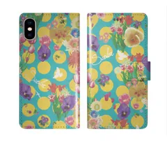 [iPhone14 Pro Max] iPhone16 ケース スカラー スマホケース 手帳型 iPhone16 Pro ケース アイフォン16 15 14 13 12 11 スマホカバー 全機種対応 手帳 ScoLar 花 フラワー 鳥 水玉 シック ダイア