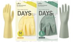 ナイスハンド DAYS モスグリーン ミモザイエロー S、M、L 1双 女性用 指先を強化 さらっとした肌ざわり ショーワ  ホームケアグローブ手袋 SHOWA