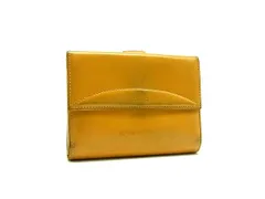 LOEWE ロエベ アナグラム レザー 二つ折り 財布 ウォレット 札入れ 小銭入れ レディース イエロー系 DH0981