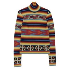 GUCCI グッチ by TOM FORD トムフォード期 総柄シャツ 金ボタン ブラウス トップス レディース シルク マルチカラー 1996年 ヴィンテージ GUCCI グッチ by TOM FORD トムフォード期 総柄シャツ 金ボタン