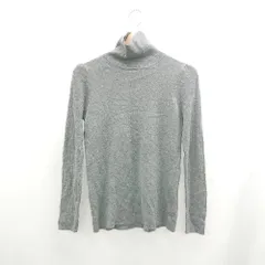 ◇ ⊇ NATURAL BEAUTY BASIC タートルネック 長袖 ハイゲージニット サイズM グレー系 レディース E  【1506230021888】