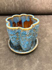 植木鉢 陶磁器 ブルー 観葉植物 多肉植物 鉢カバー かわいい オシャレ