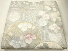 平和屋着物■太鼓柄袋帯　綴れ　天井花丸文　金銀彩　逸品　CAAG3061eg