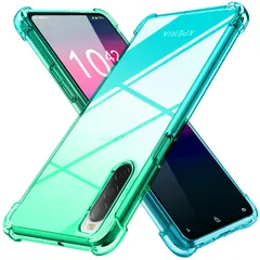 【在庫処分】Xperia 10 III ケース Xperia 10 iii Lite ケース クリア 薄型 グラデーション色 ケース 軽量 tpu 耐衝撃 XQ-BT44 SOG04 SO-52B スマホケース 透明 米軍MIL規格取得 おしゃれ 黄変防止防塵