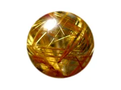 「1点もの 現品」 1粒売り ゴールドルチルクォーツ 14mm タイチンルチル パワーストーン バラ売り 天然石 パワーストーン