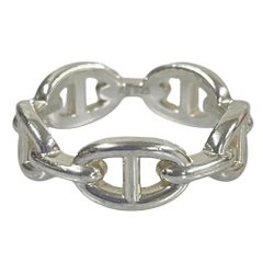 HERMES エルメス シェーヌダンクル アンシェネ PM リング シルバー925 サイズ59=19号 正規品 / 50146