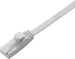 【在庫処分】エレコム LANケーブル 2m ツメが折れない スーパーフラット CAT6 ホワイト LD-GFT/WH20
